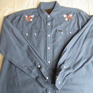 Howler Brothers Cross Deluxe L/S Snapshirt Desert Blossom M